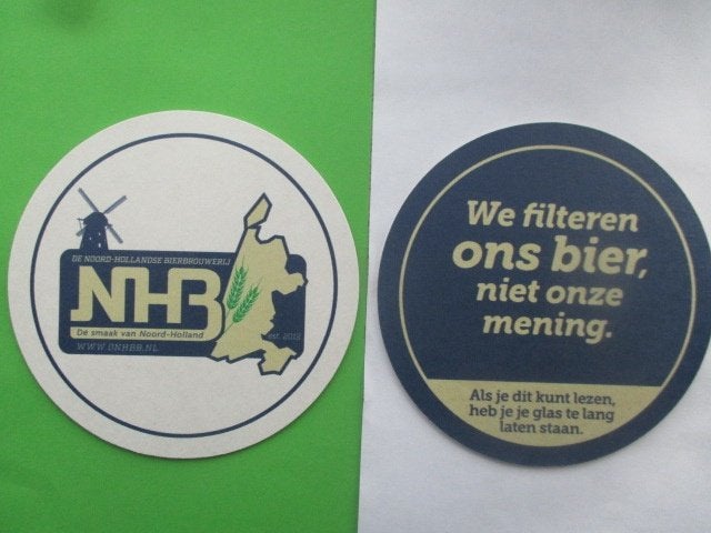 bierviltje Noord Hollandse bierbr.  19-7, Ophalen of Verzenden, Nieuw, Viltje(s), Overige merken