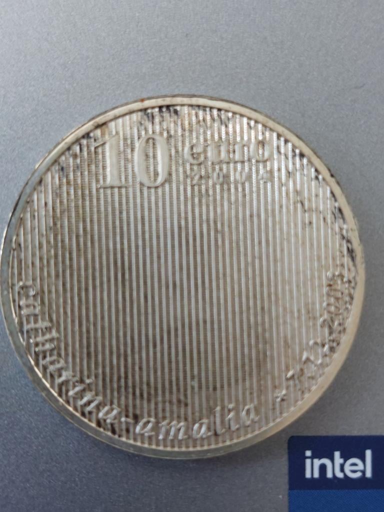 Zilveren 10 Euro Munt 2002 Beatrix Amalia, Postzegels en Munten, Munten | Europa | Euromunten, Overige landen, Ophalen of Verzenden