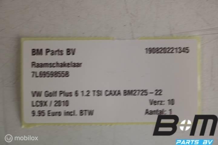 Raamschakelaar VW Golf Plus 6 7L6959855B, Gebruikt