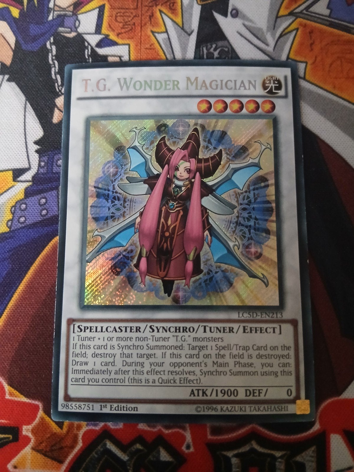 T.G. Wonder Magician - Secret Rare LC5D - Yu-Gi-Oh, Hobby en Vrije tijd, Verzamelkaartspellen | Yu-gi-Oh!, Ophalen of Verzenden