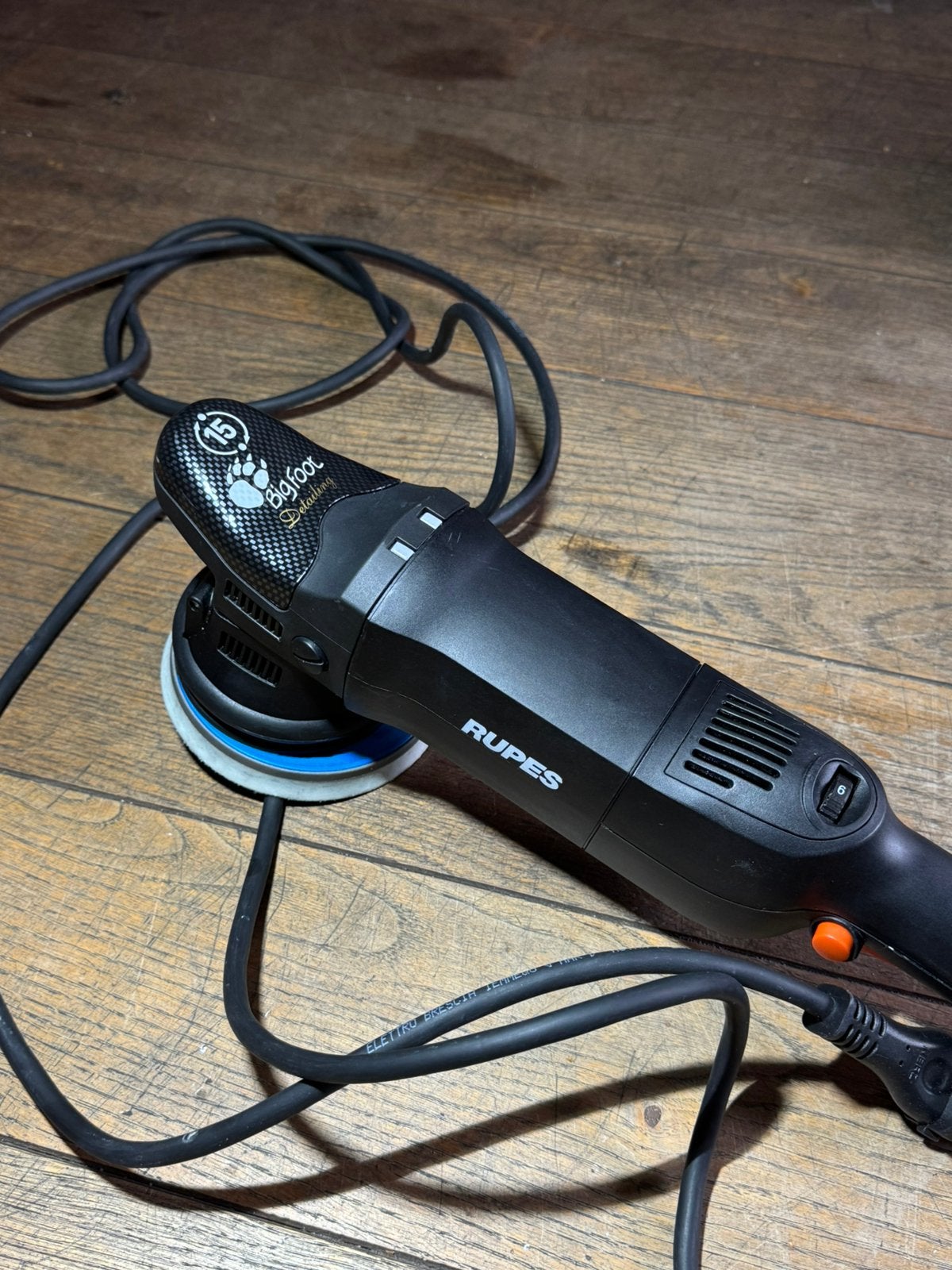 Rupes LHR15ES DA 15 125mm polisher BigFoot, Ophalen, Gebruikt, Minder dan 600 watt, Excentrische schuurmachine