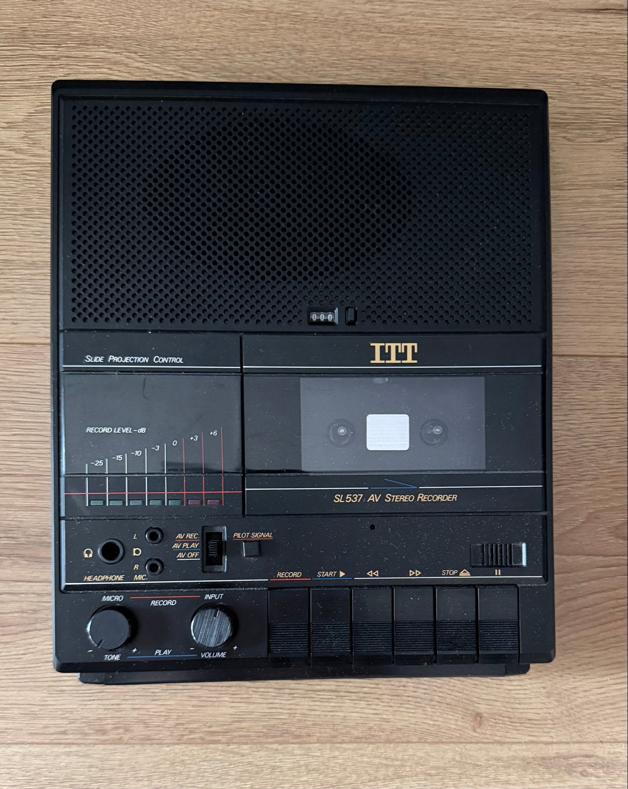 ITT SL 537 AV Stereo Recorder - Draagbare Cassetterecorder, Ophalen of Verzenden, Bandrecorder