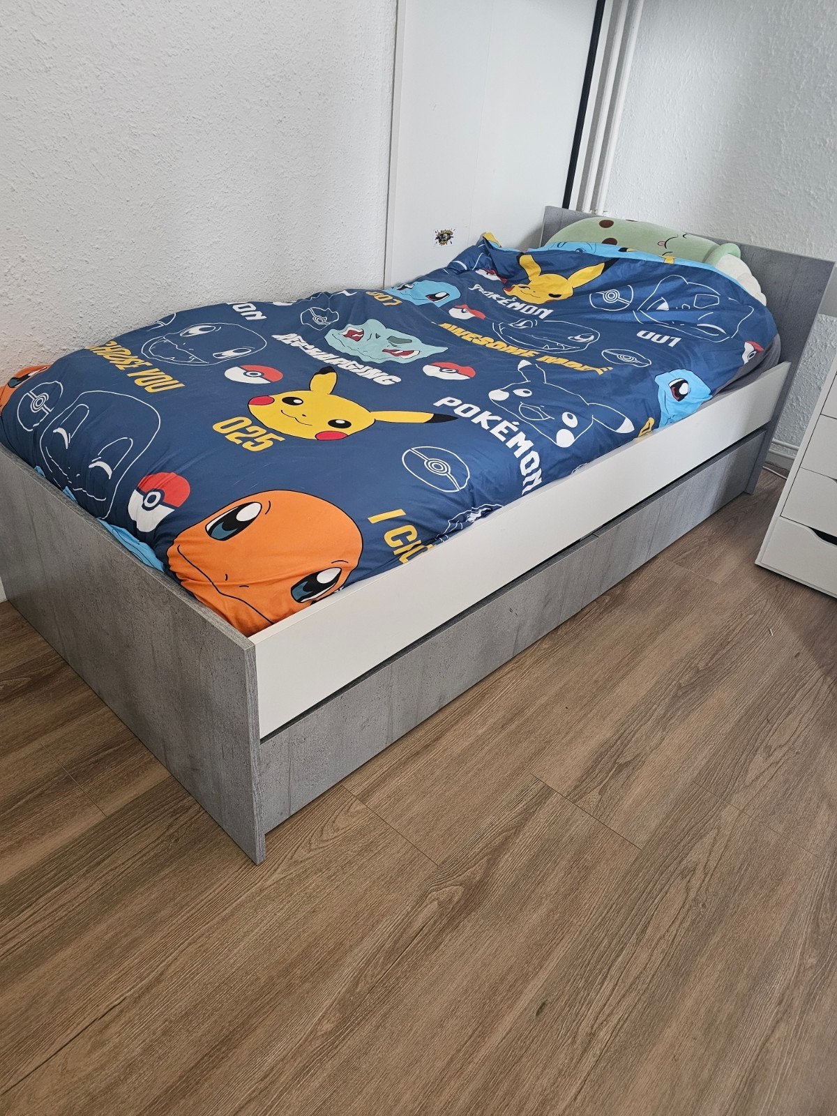 1 persoonsbed met lades 90x200, Ophalen, Zo goed als nieuw, 180 cm of meer, 85 tot 100 cm