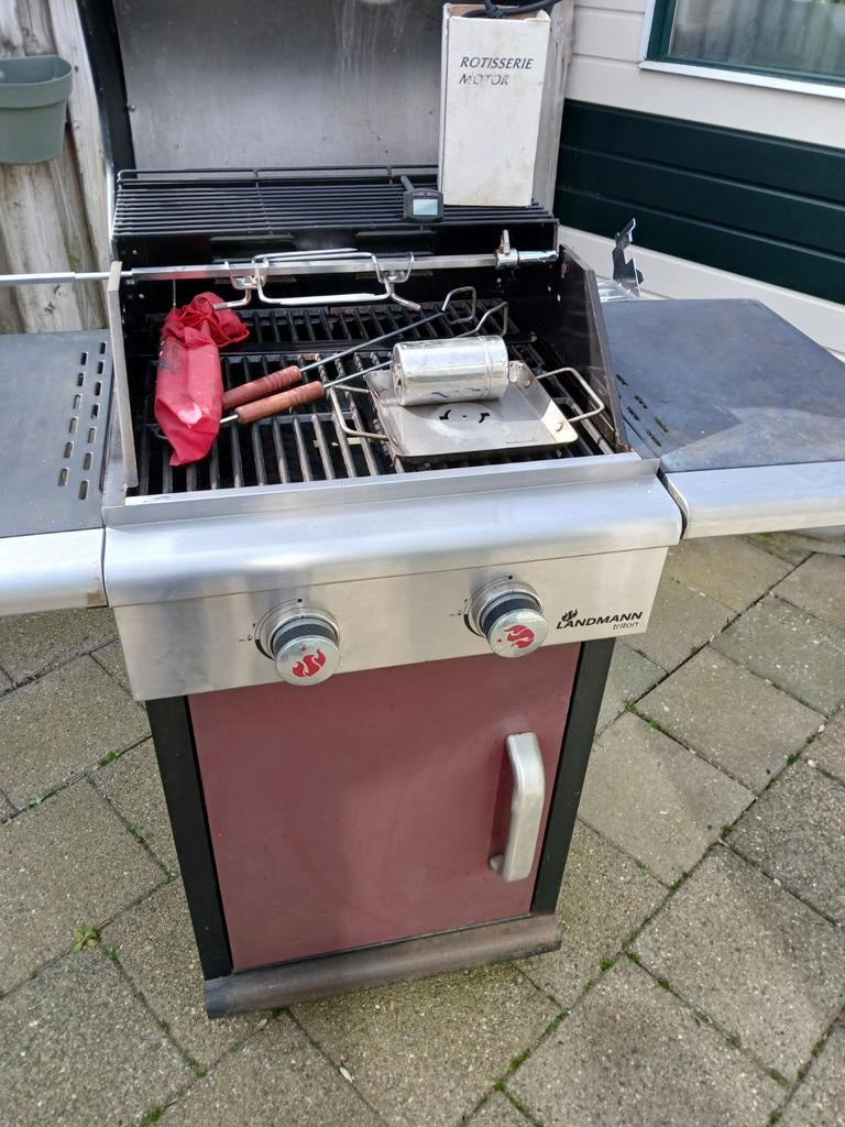 Landmann Gasbarbecue met Rotisserie Motor, Ophalen of Verzenden, Gebruikt, Landmann