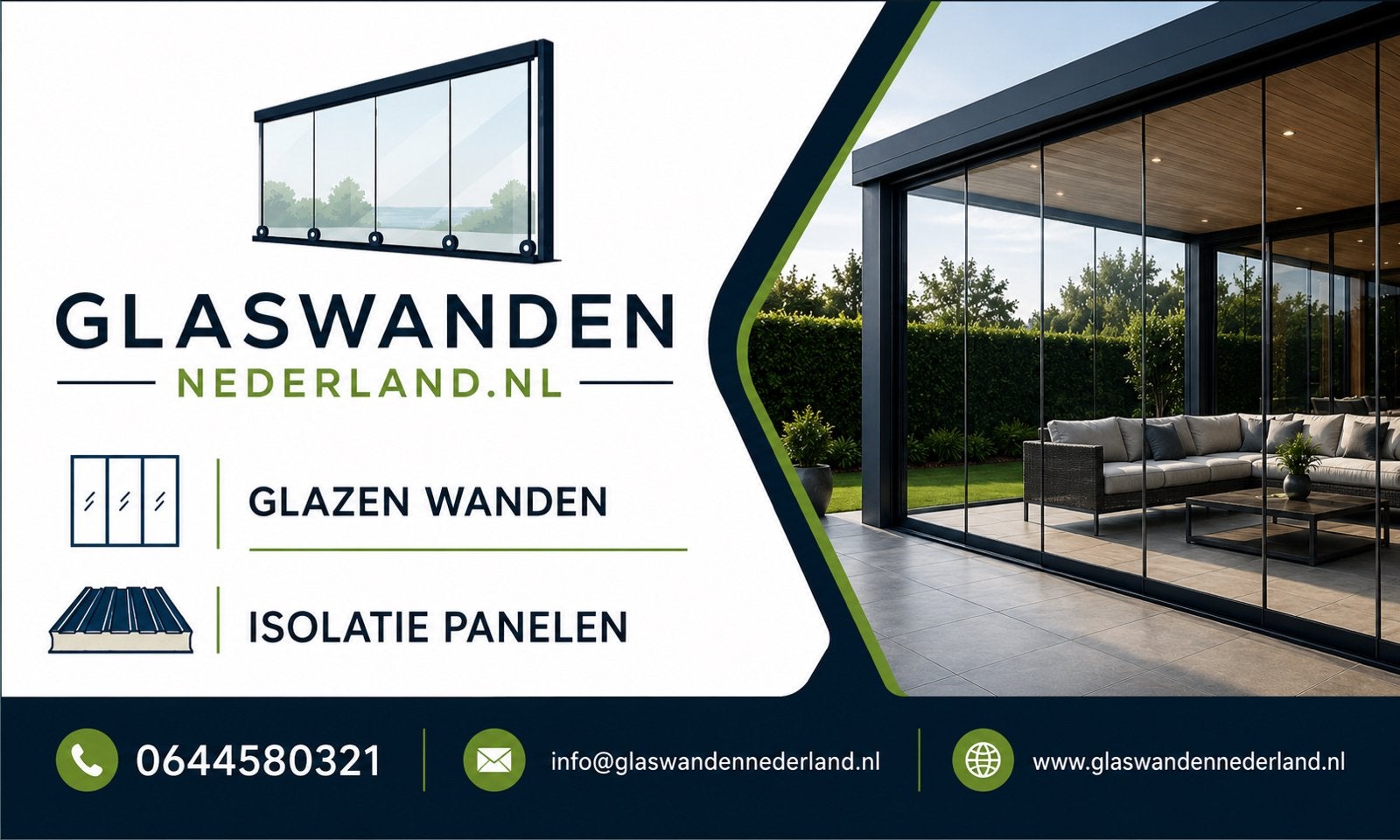 Glaswanden & isolatiepanelen voor overkapping, veranda, chal, Gevelraam of Ruit, Nieuw, Veiligheidsglas, 160 cm of meer