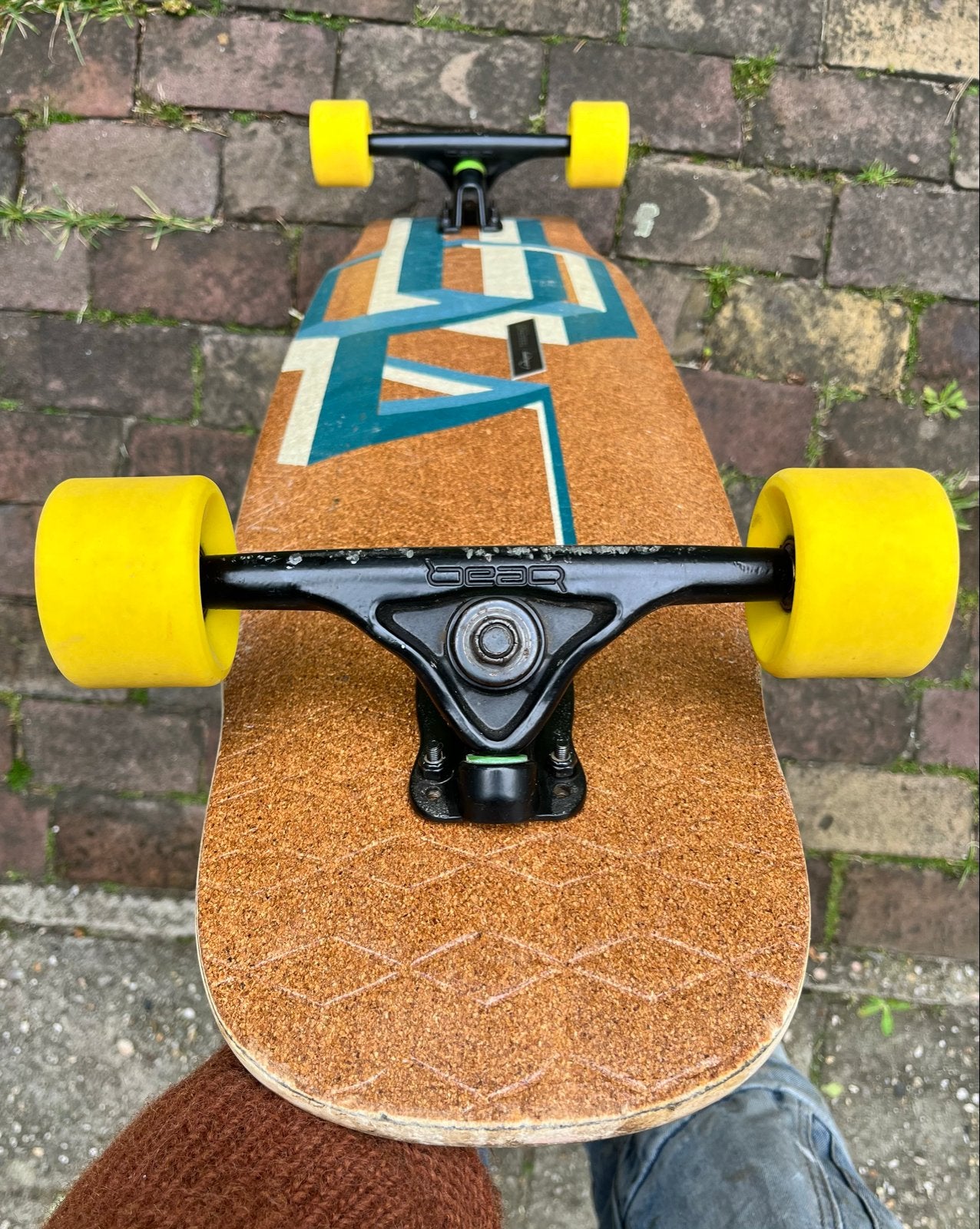 Loaded Tesseract Longboard met Orangatang wielen, Ophalen of Verzenden, Zo goed als nieuw, Skateboard, Longboard