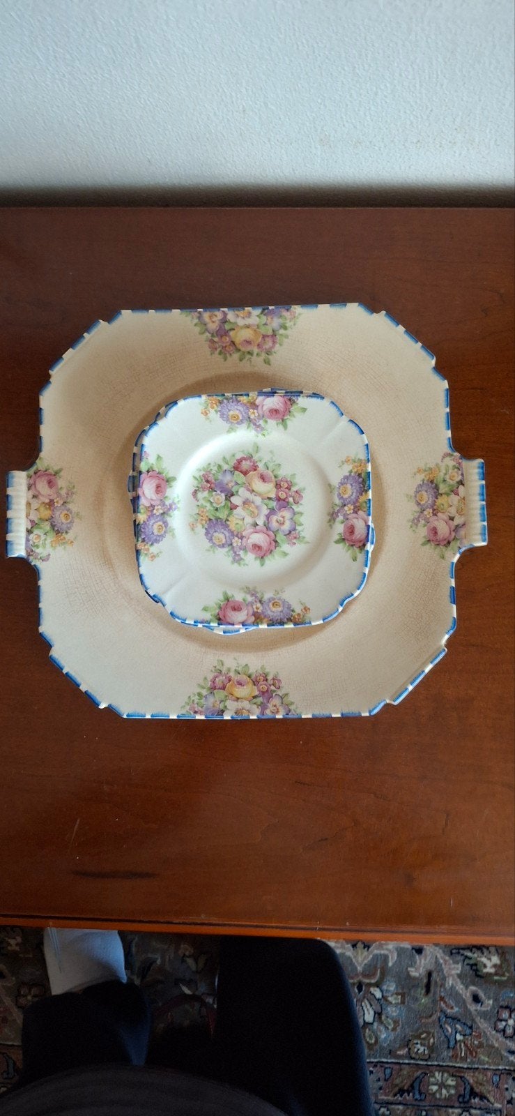 Coronet Ware Parrots & Compagny gebakstel, Antiek en Kunst, Ophalen of Verzenden