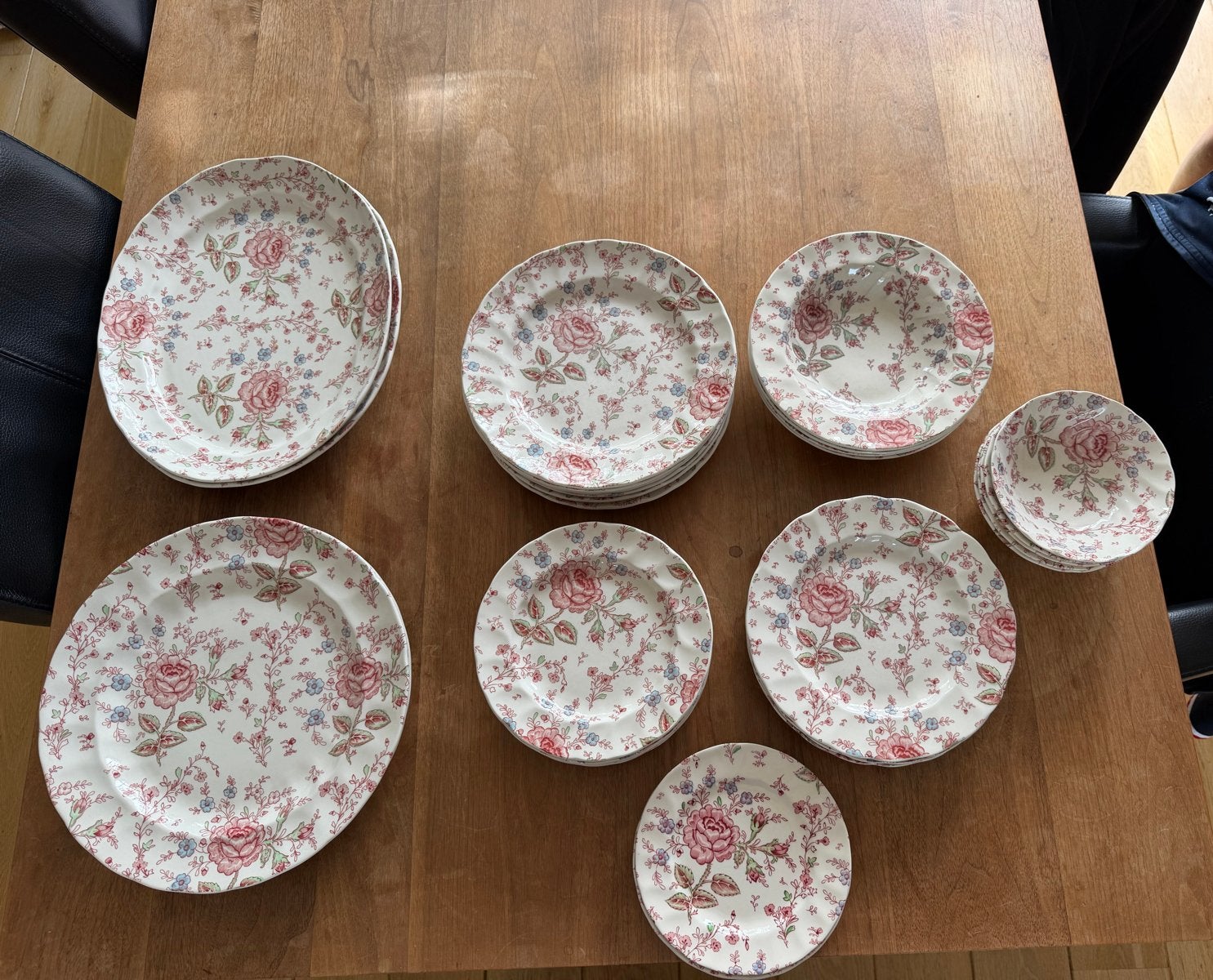 Johnson Brothers Rose Chintz 36-delig servies | Vintage Enge, Huis en Inrichting, Ophalen, Gebruikt, Overige merken, Vintage
