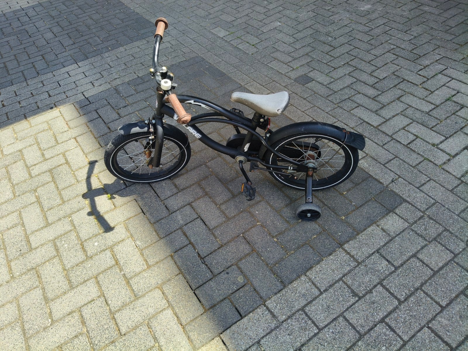 Volare kinderfiets 16 inch met zijwieltjes, Ophalen, Terugtraprem, Zijwieltjes, Volare