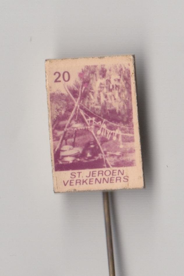 Scouting St. Jeroen de Verkenners speldje, Gebruikt, Niet vindbaar, Niet vindbaar, Speldje of Pin