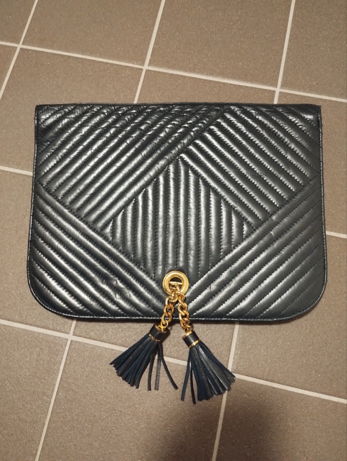 Laimböck leren uitgaanstasje, pochette of schoudertasje, Sieraden, Tassen en Uiterlijk, Tassen | Damestassen, Ophalen of Verzenden