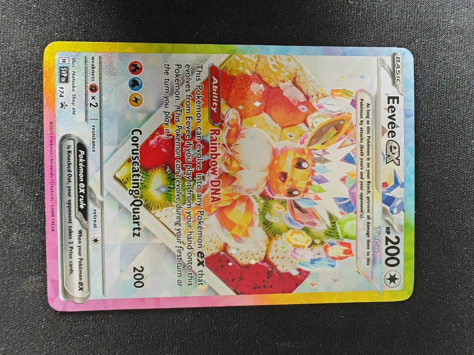 Pokémon Eevee ex SV074 174/091 Rainbow DNA, Ophalen, Zo goed als nieuw, Losse kaart, Foil