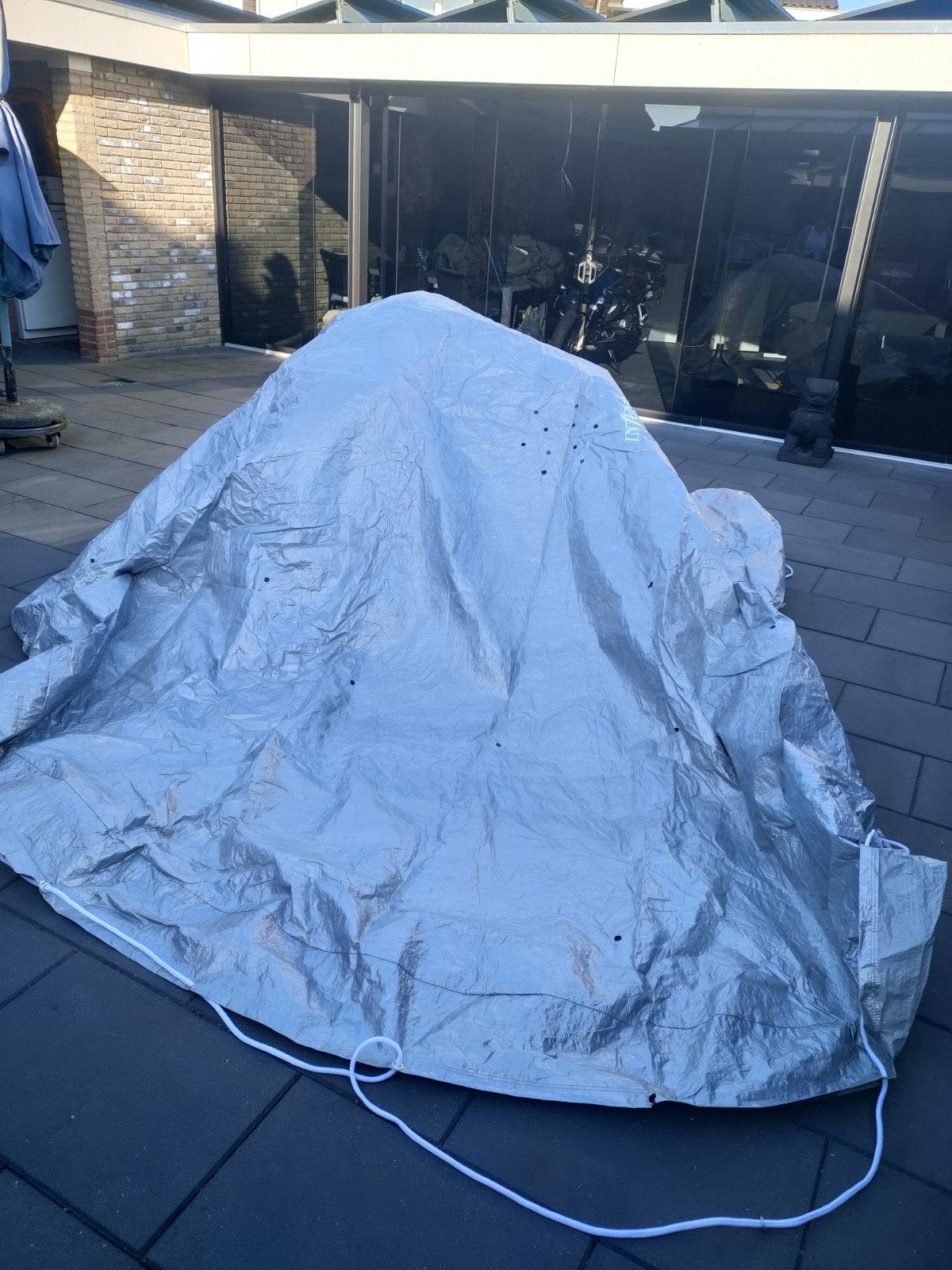 afdekzeil zwembad rond INTEX 460, Ophalen of Verzenden, Gebruikt, Afdekzeil