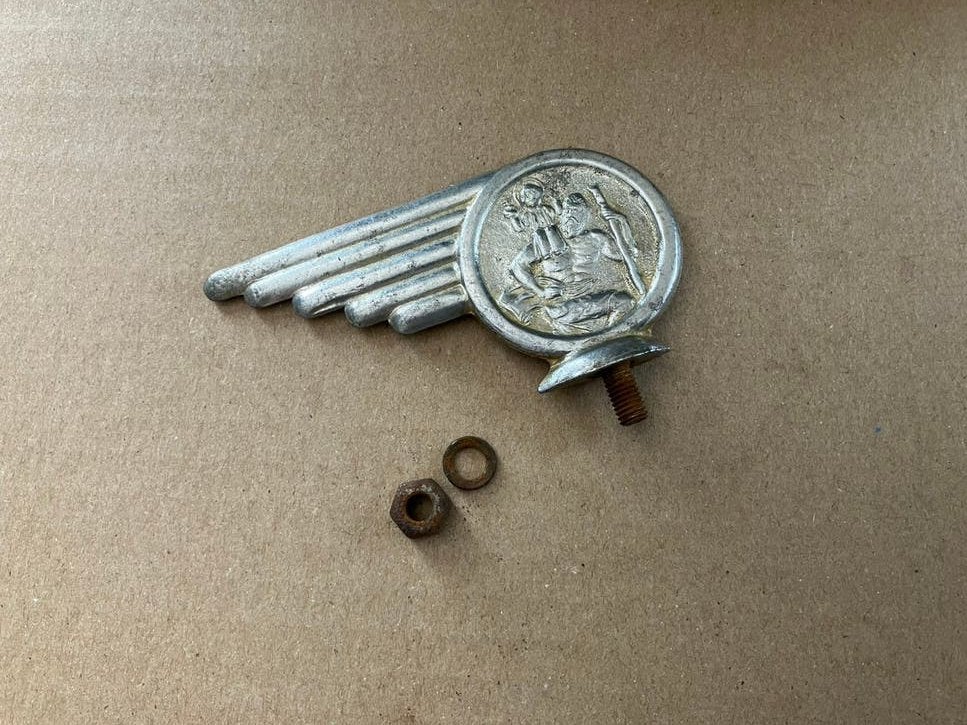 Spatbordembleem Christoffel., Minder dan 47 cm, Ophalen of Verzenden