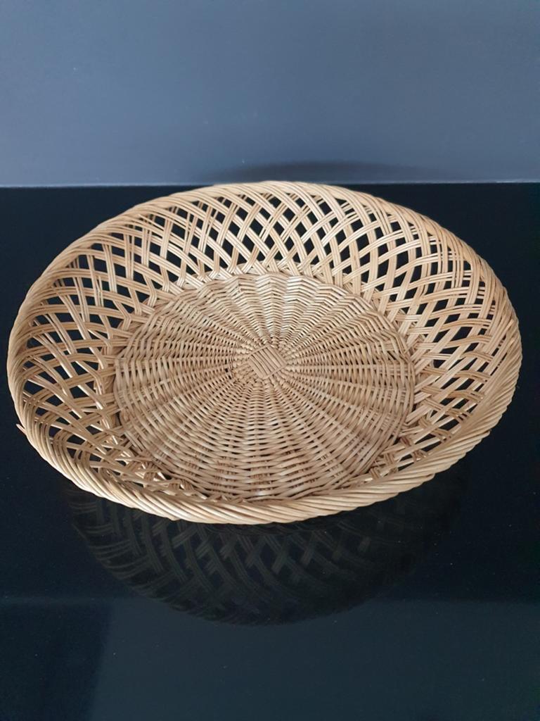 Rieten  schaal/ mand, Ophalen of Verzenden, Rond, Riet
