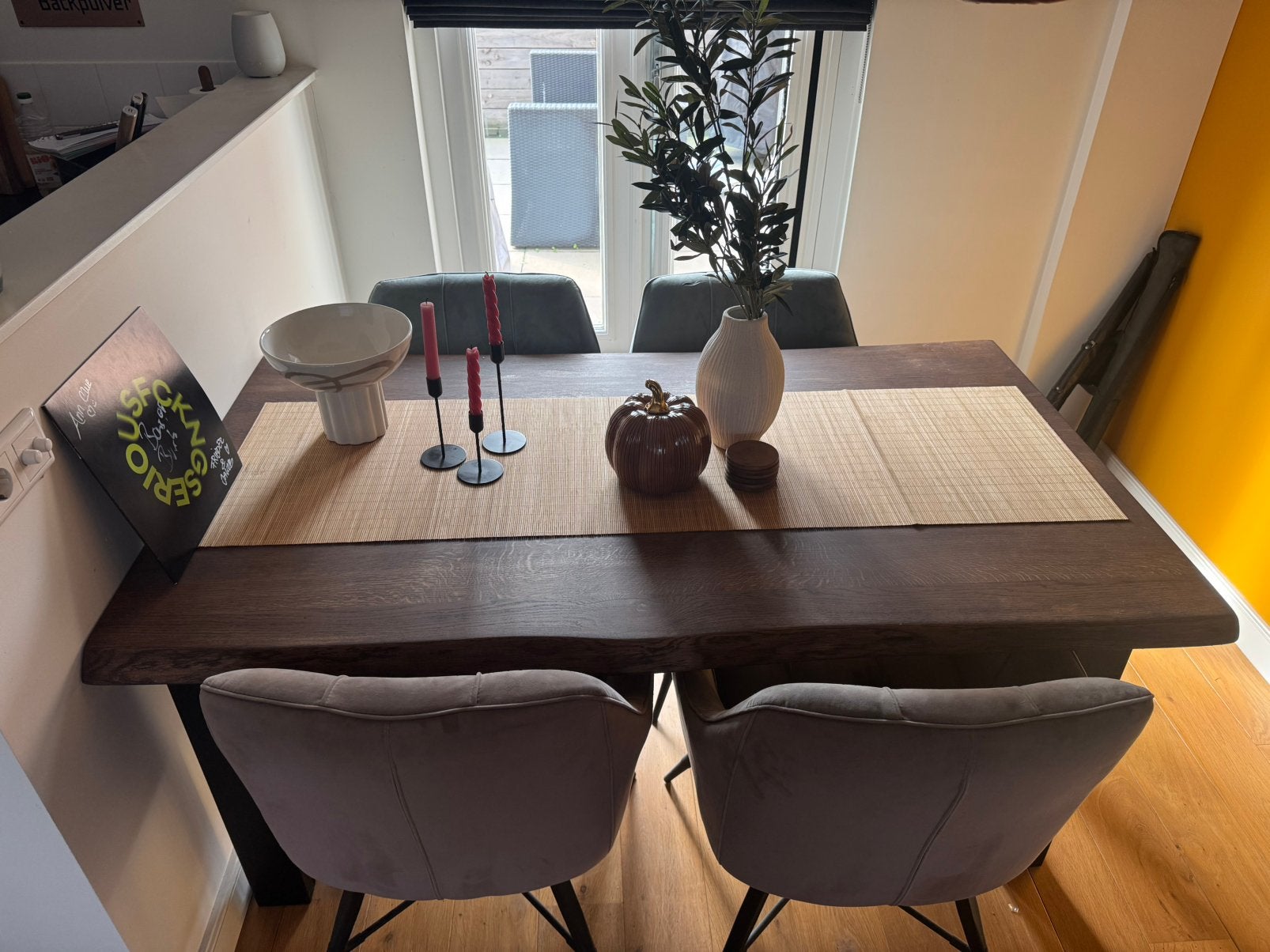 Luxe massief eiken eettafel 160x90 | Stalen poten | Rubio, Ophalen, Nieuw, Modern industrieel, 4 tot 6 stoelen