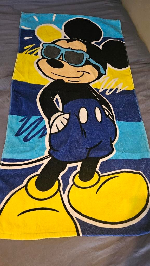 Dun badlaken met Mickey Mouse , Nieuw!!!!!, Ophalen of Verzenden, Nieuw, Blauw