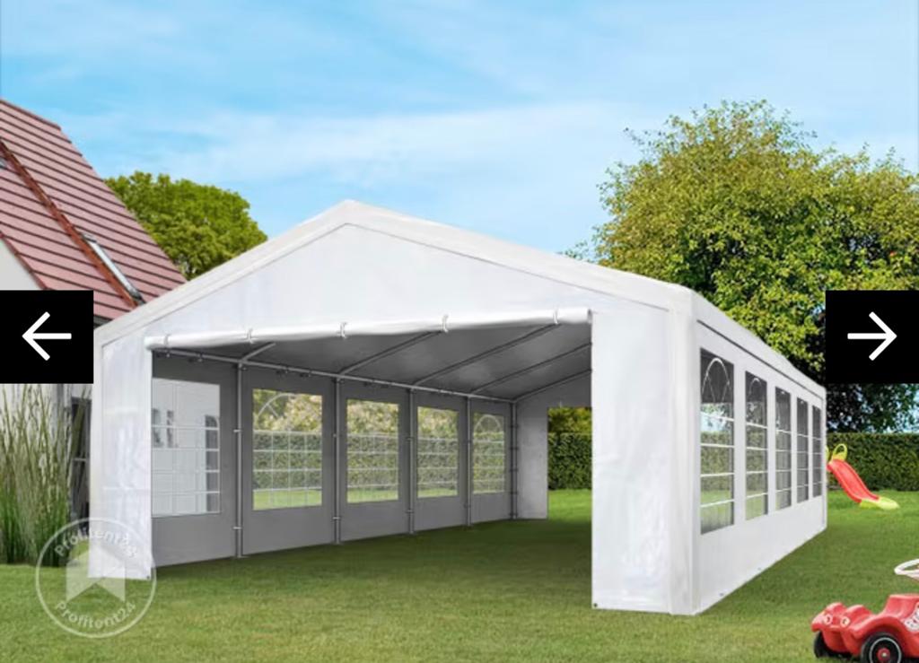 Partytent 5x10 meter, compleet - zijdeur aanpasbaar, Tuin en Terras, Ophalen, Gebruikt, Partytent, 2 meter of meer