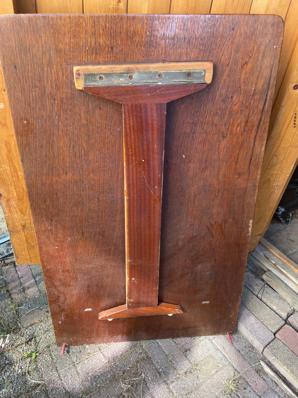 Vintage houten tafel - inklapbaar, Watersport en Boten, Ophalen, Gebruikt, Interieur en Kussens