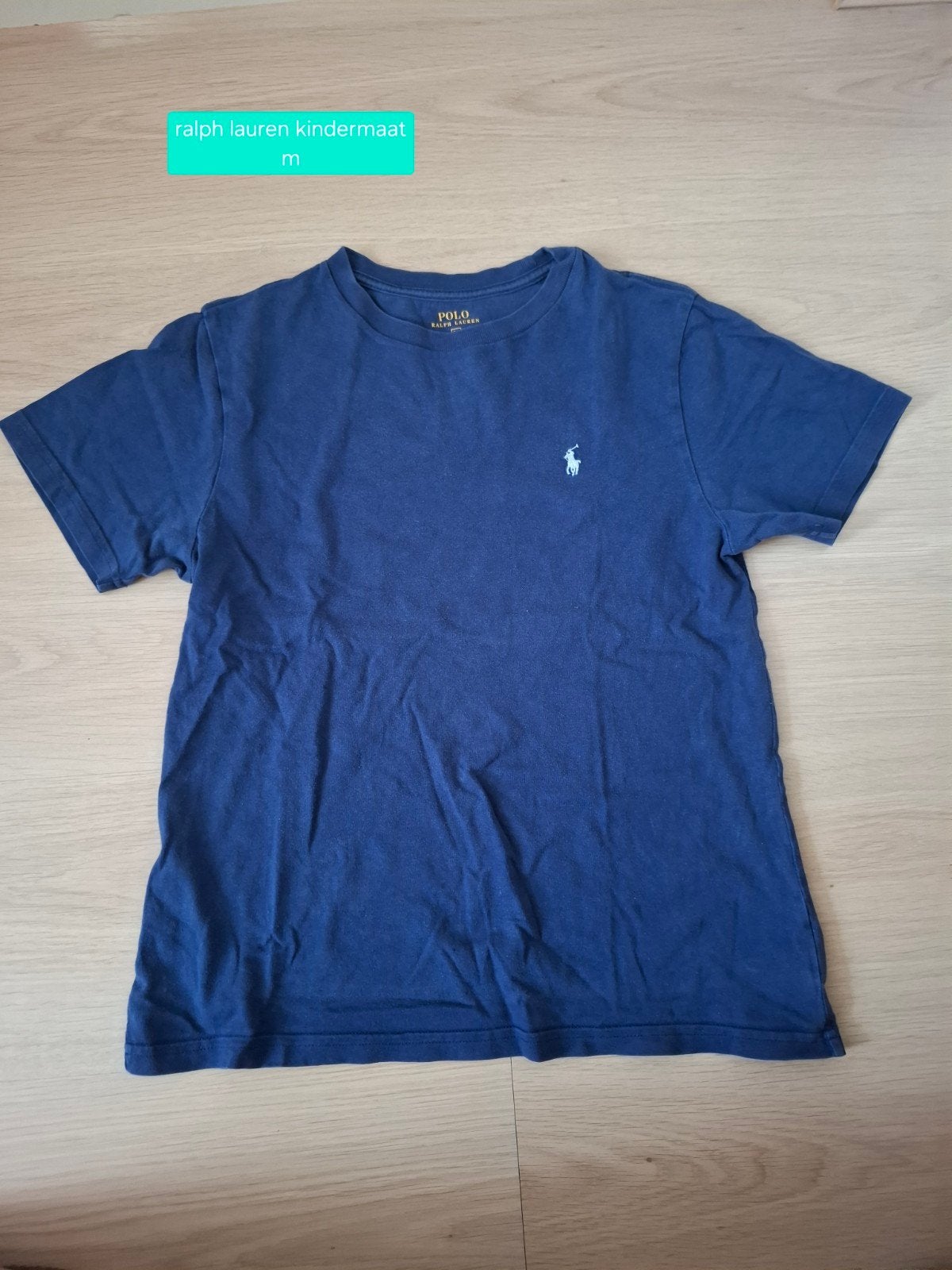 Ralph Lauren Polo T-shirt Blauw Maat M 146-152, Ophalen of Verzenden, Zo goed als nieuw, Shirt of Longsleeve, Jongen