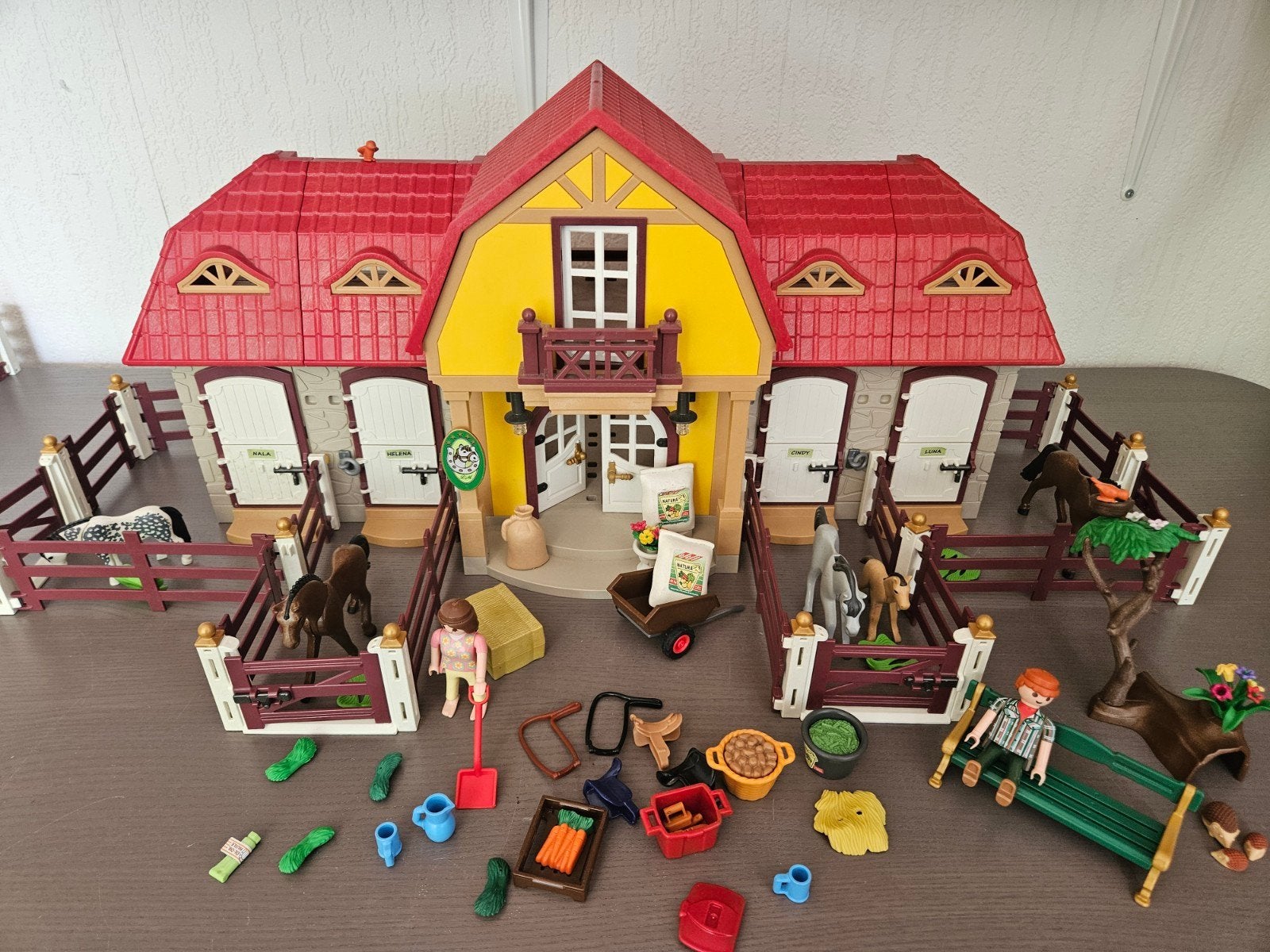 Grote Playmobil Country collectie met paarden en boerderij, Ophalen of Verzenden, Gebruikt, Complete set