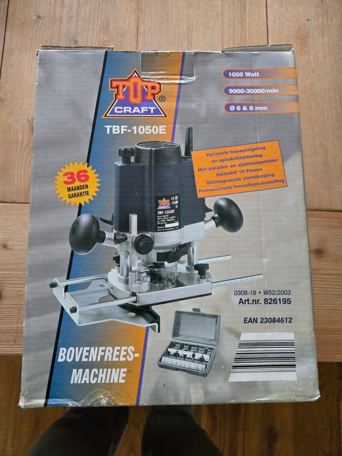 Top Craft TBF-1050E Bovenfreesmachine - Zo goed als nieuw, Doe-het-zelf en Verbouw, Nieuw, Ophalen of Verzenden, Bovenfrees, Top Craft