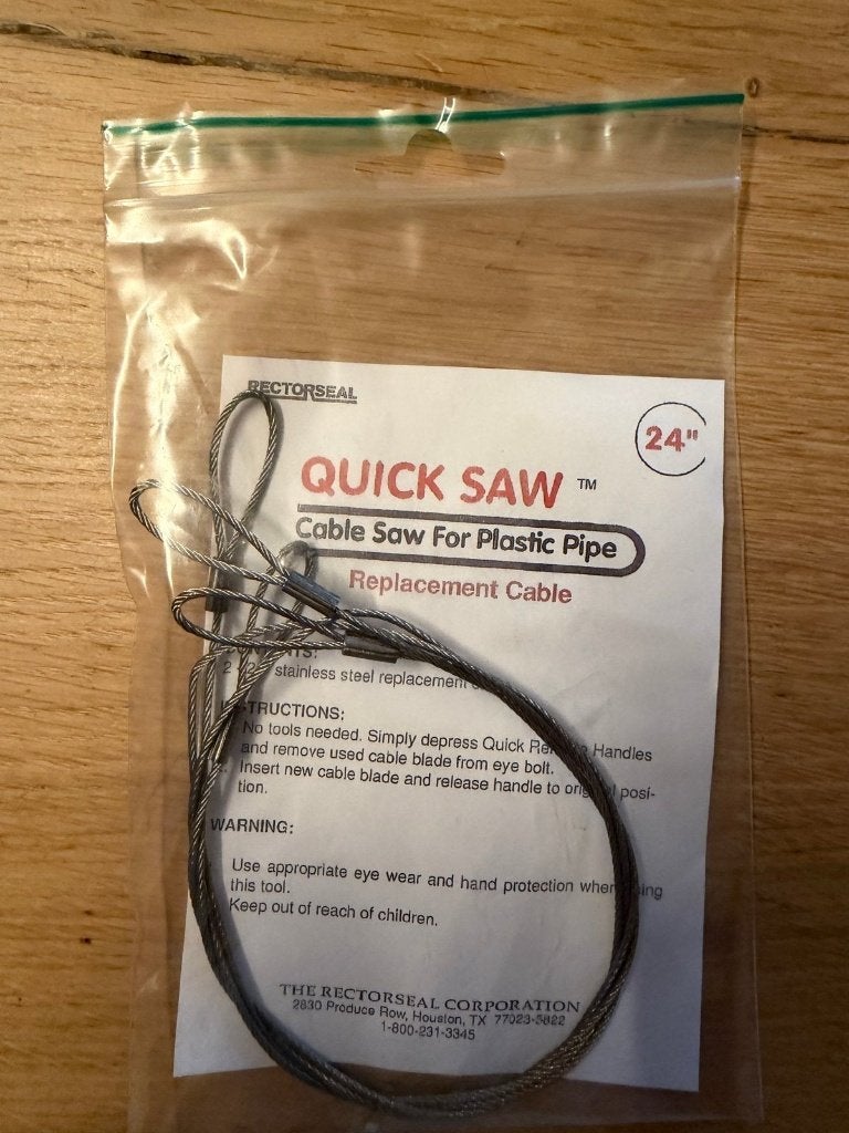 Rectorseal Quick Saw Vervangingskabel 24 inch, Ophalen of Verzenden, Nieuw