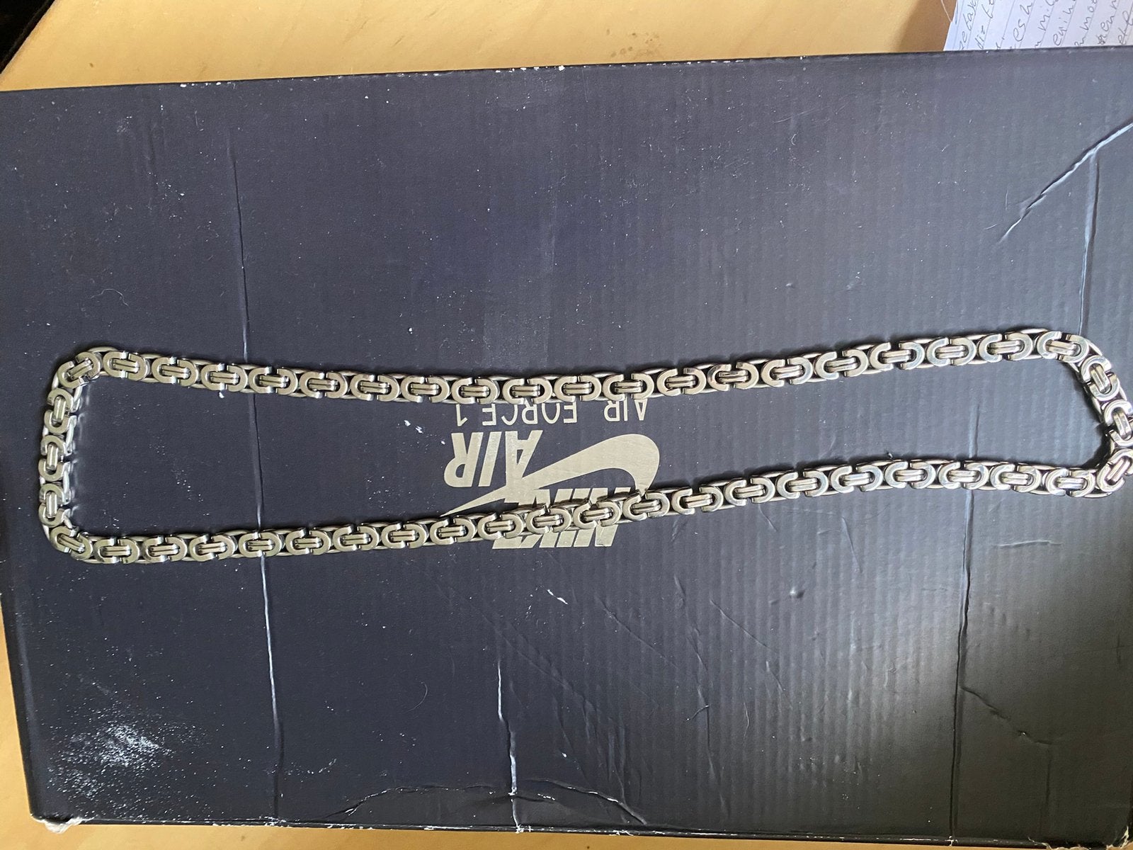 Zilverkleurige Koningsketting, Ophalen of Verzenden, Gebruikt, Zilver, Overige materialen