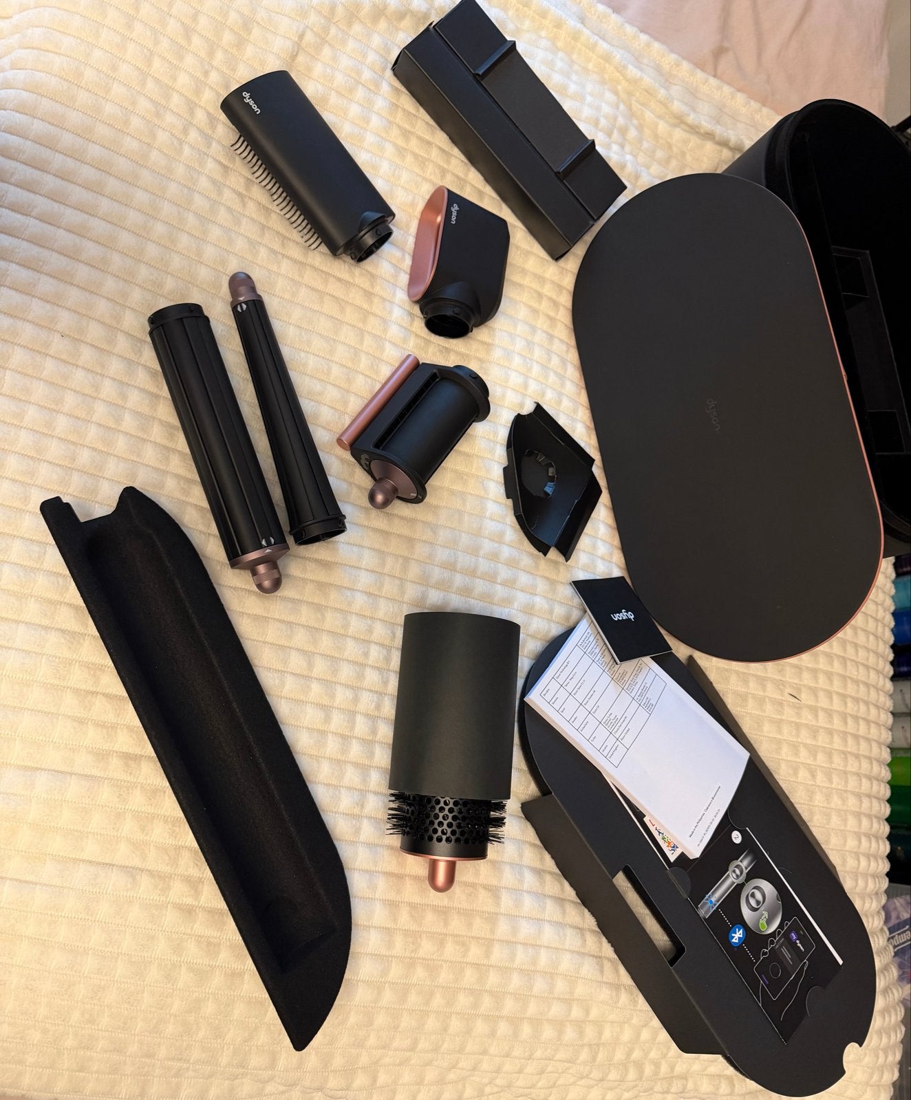 Dyson Airwrap i.d. Straight+Wavy (Ceramic Pink/Rose Gold), Ophalen of Verzenden, Zo goed als nieuw, Krultang of Stijltang