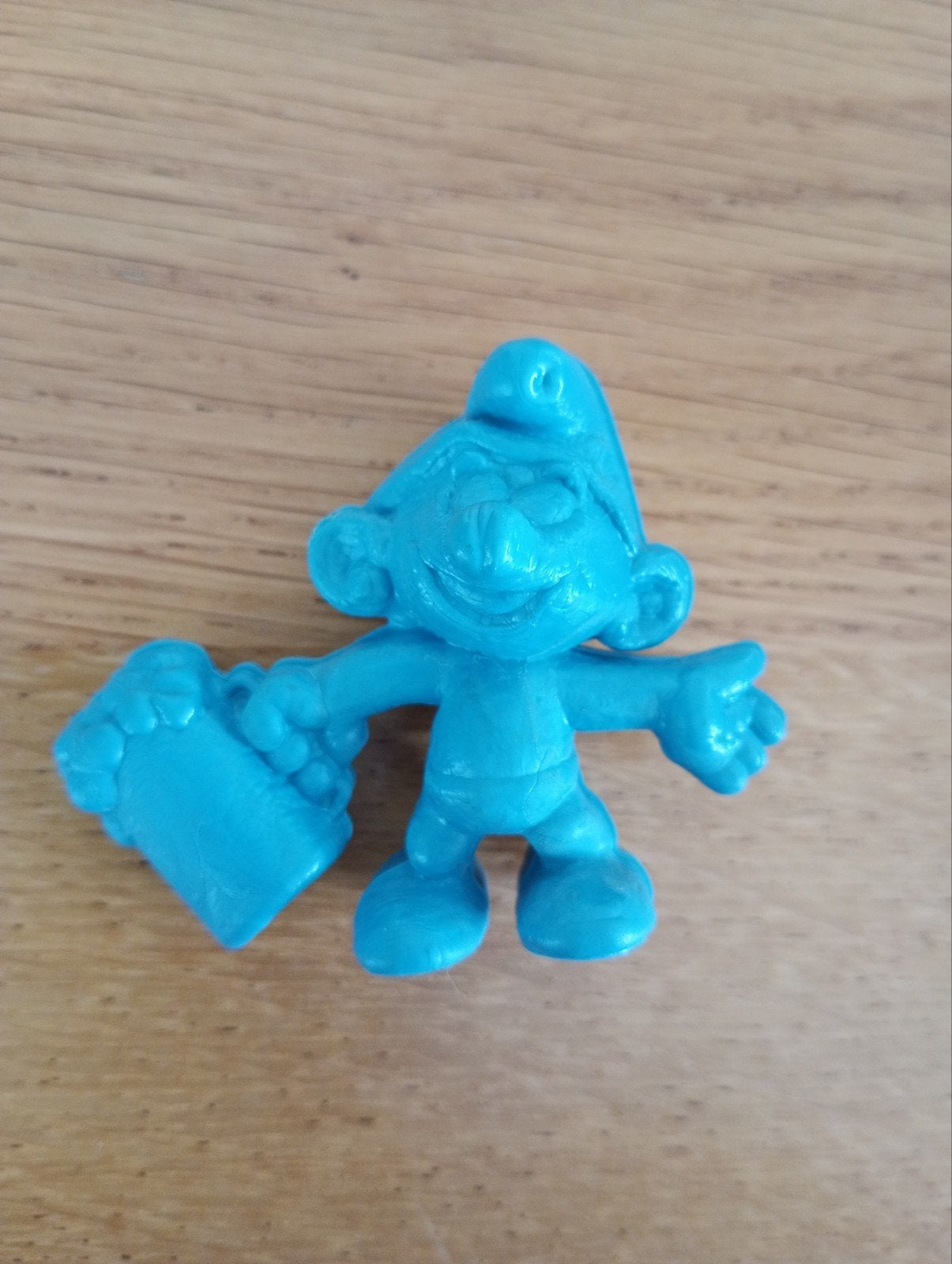 Smurf met bierpul jaren '70 peyo W. Germany, Verzamelen, Smurfen, Ophalen of Verzenden, Zo goed als nieuw, Poppetje, Figuurtje of Knuffel