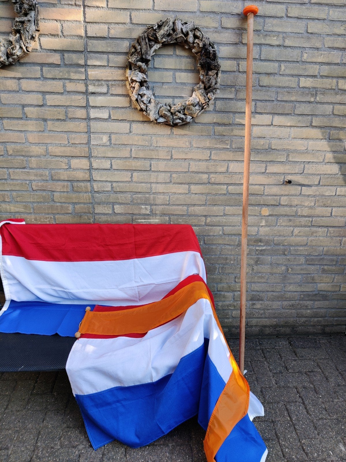 🇳🇱 Twee vlaggen, wimpel en stok 🇳🇱, Diversen, Ophalen, Zo goed als nieuw