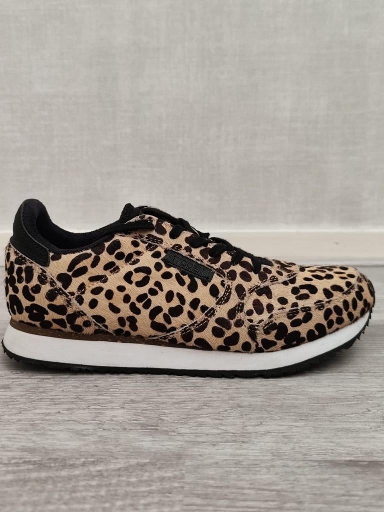 Woden Ydun II Pony leopard maat 37, Ophalen, Bruin, Gedragen, Sneakers of Gympen