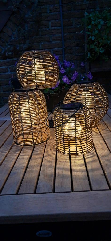 Solar Zonne-energie lampen lantaarns tuinstekers, Tuin en Terras, Buitenverlichting, Zonne-energie, Kunststof, Minder dan 50 watt