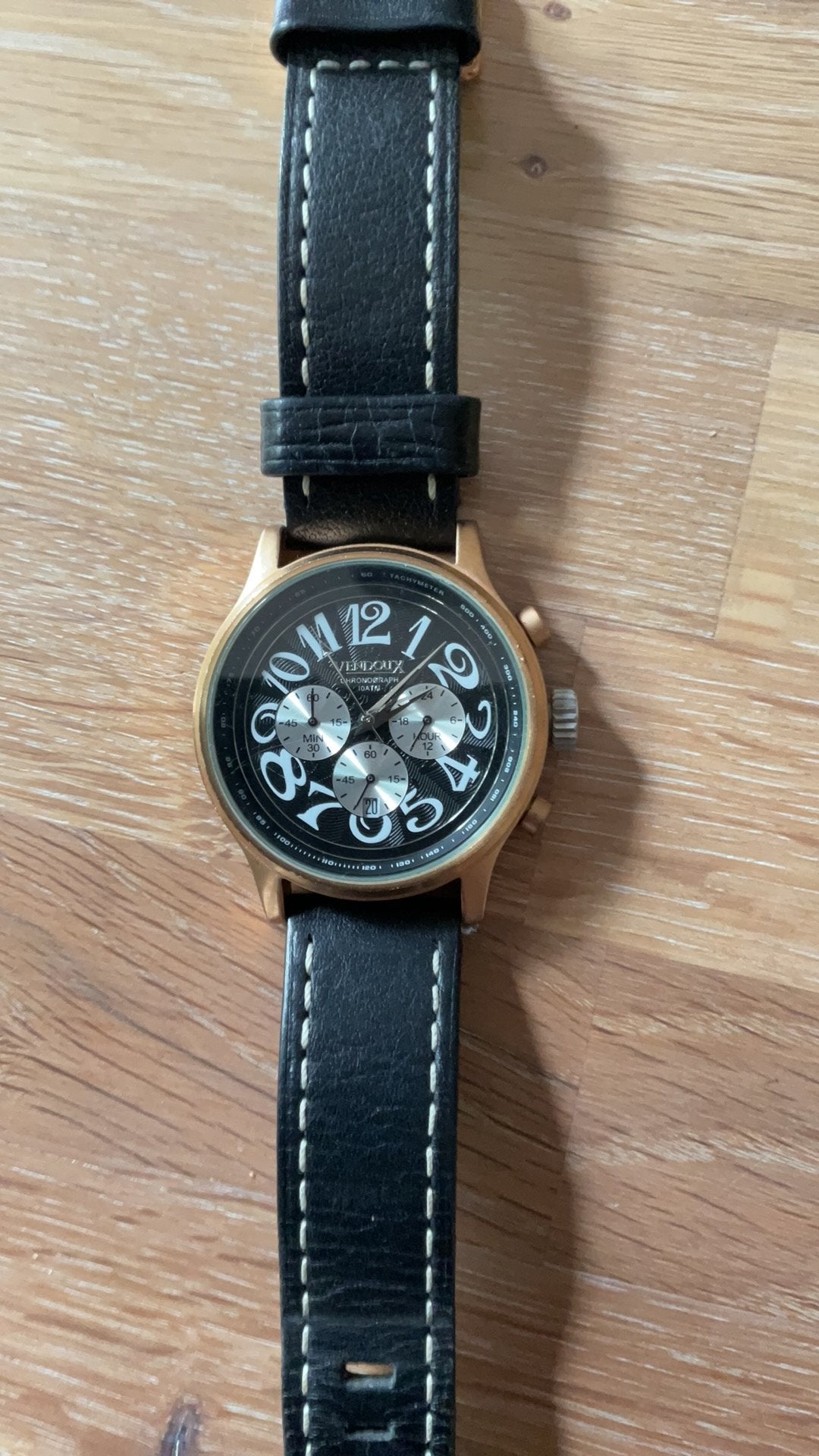Ventoux LR 14410 Chronograaf Horloge, Sieraden, Tassen en Uiterlijk, Overige merken, Overige materialen, Leer, Polshorloge
