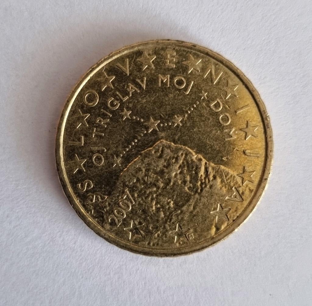 Sloveense 50 eurocent munt 2007, Verzenden, Slovenië, 50 cent, Losse munt
