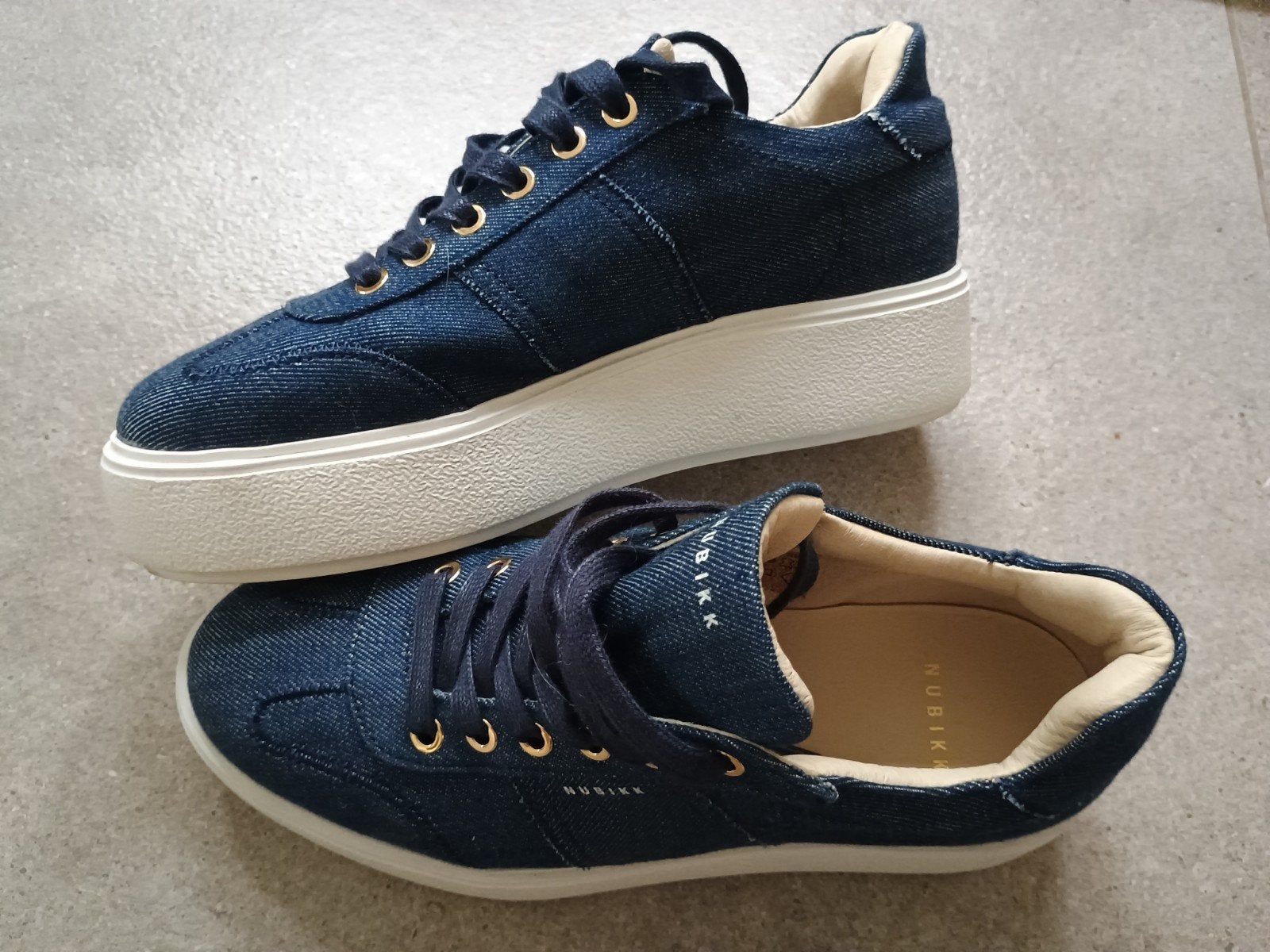 Nubikk sneakers demin blauw, leer gevoerd, maat 39, Nubikk, Blauw, Ophalen of Verzenden, Sneakers of Gympen