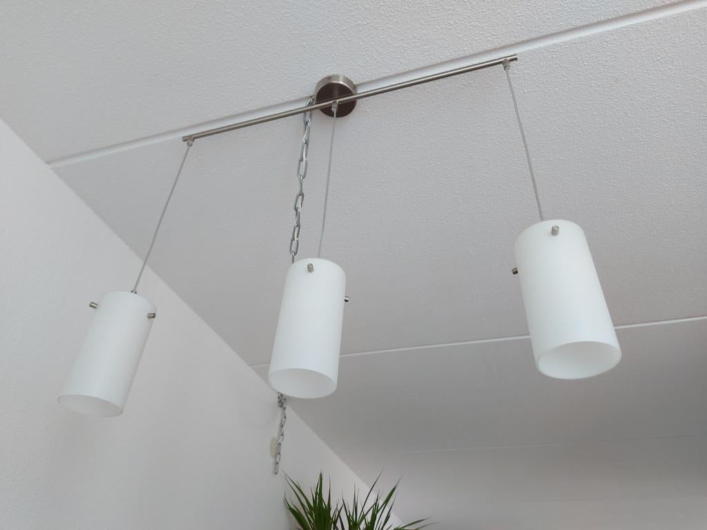 (Eetkamer-)plafondlamp, Ophalen of Verzenden, Zo goed als nieuw, Glas