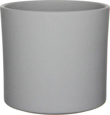 Set van 3 grijze bloempotten, rond, keramiek, Rond, Binnen, Ophalen of Verzenden, Zo goed als nieuw