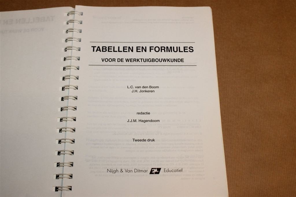 Tabellen en Formules voor de Werktuigbouwkunde, 2e dr., Ophalen of Verzenden, Gelezen, Bouwkunde