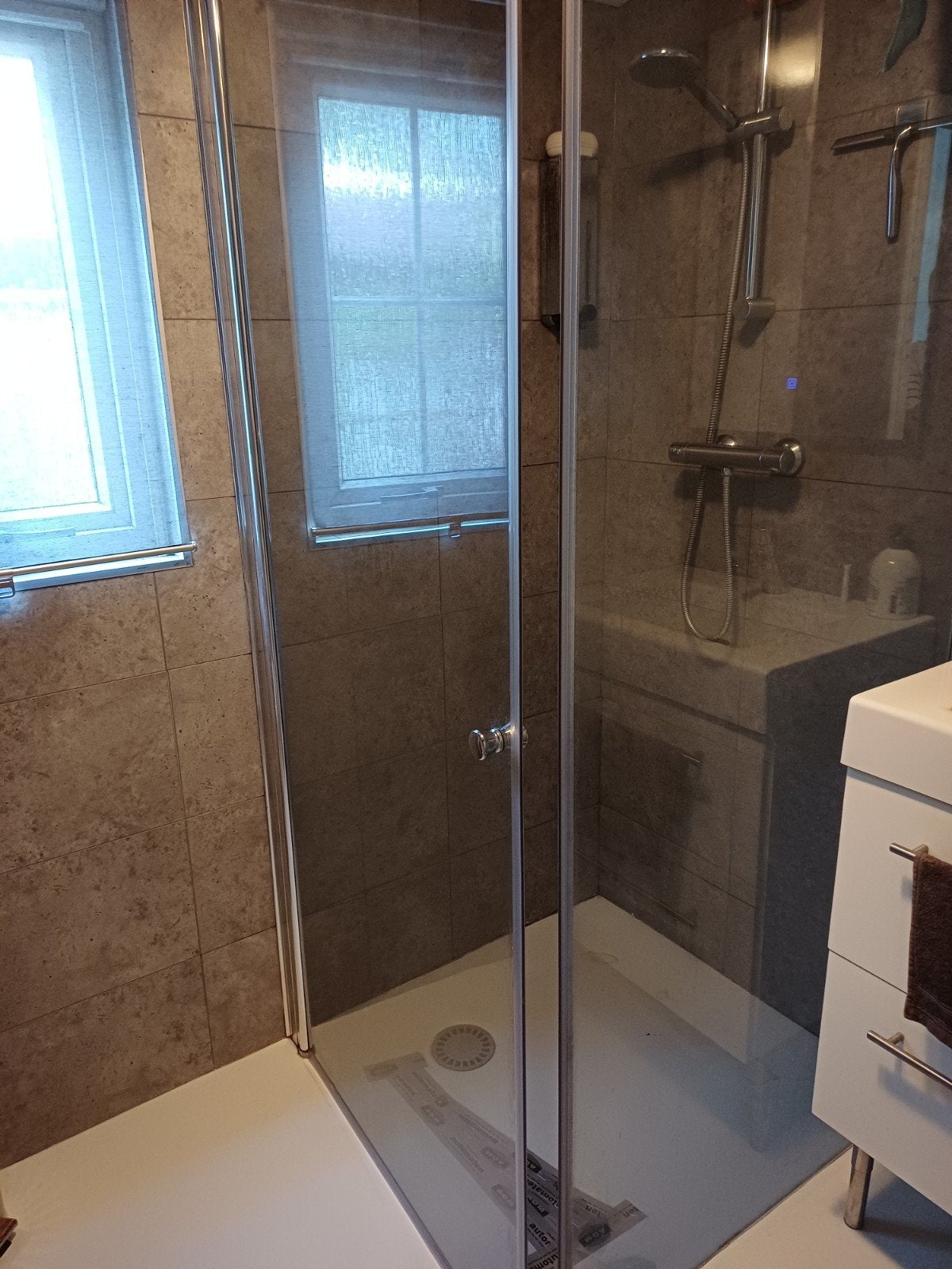 Douchecabine 90x90x195 met draaideur, Huis en Inrichting, Badkamer | Complete badkamers, Ophalen, Gebruikt