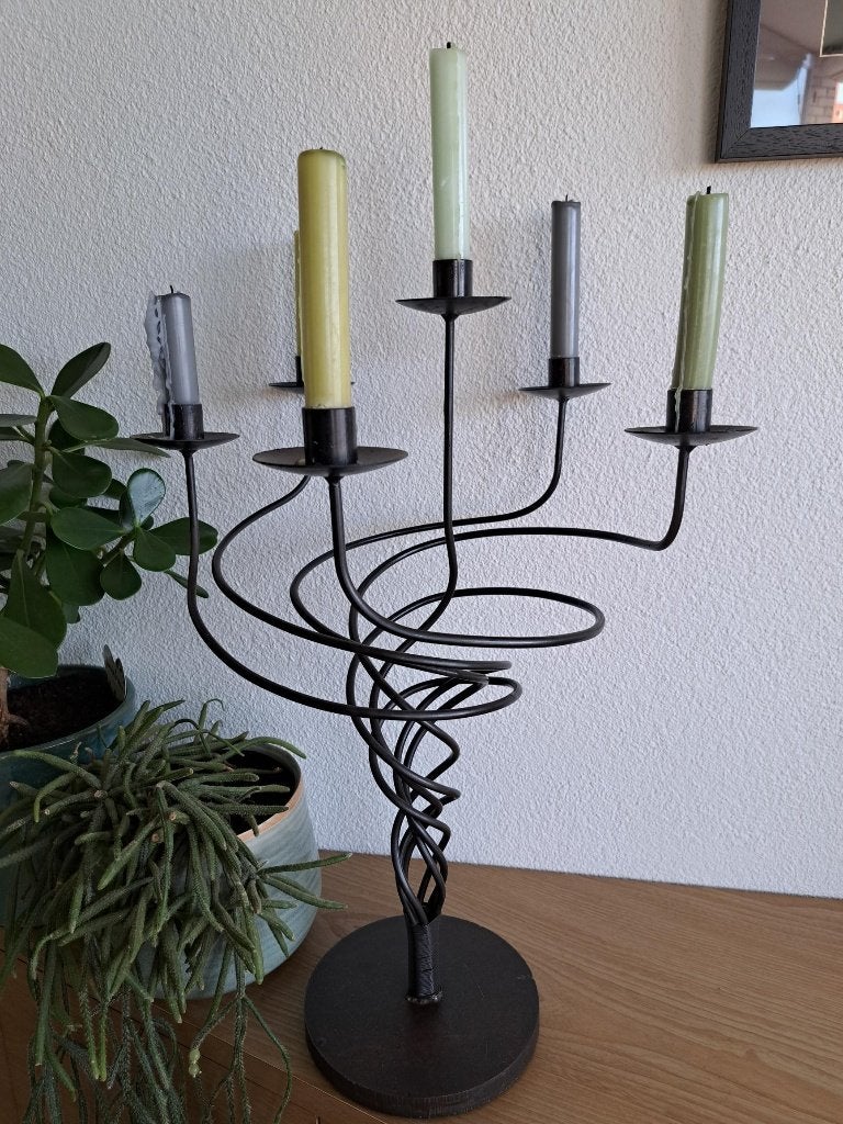 Kandelaar vintage, Huis en Inrichting, Woonaccessoires | Kandelaars en Kaarsen, 35 cm, Ophalen of Verzenden, Zo goed als nieuw