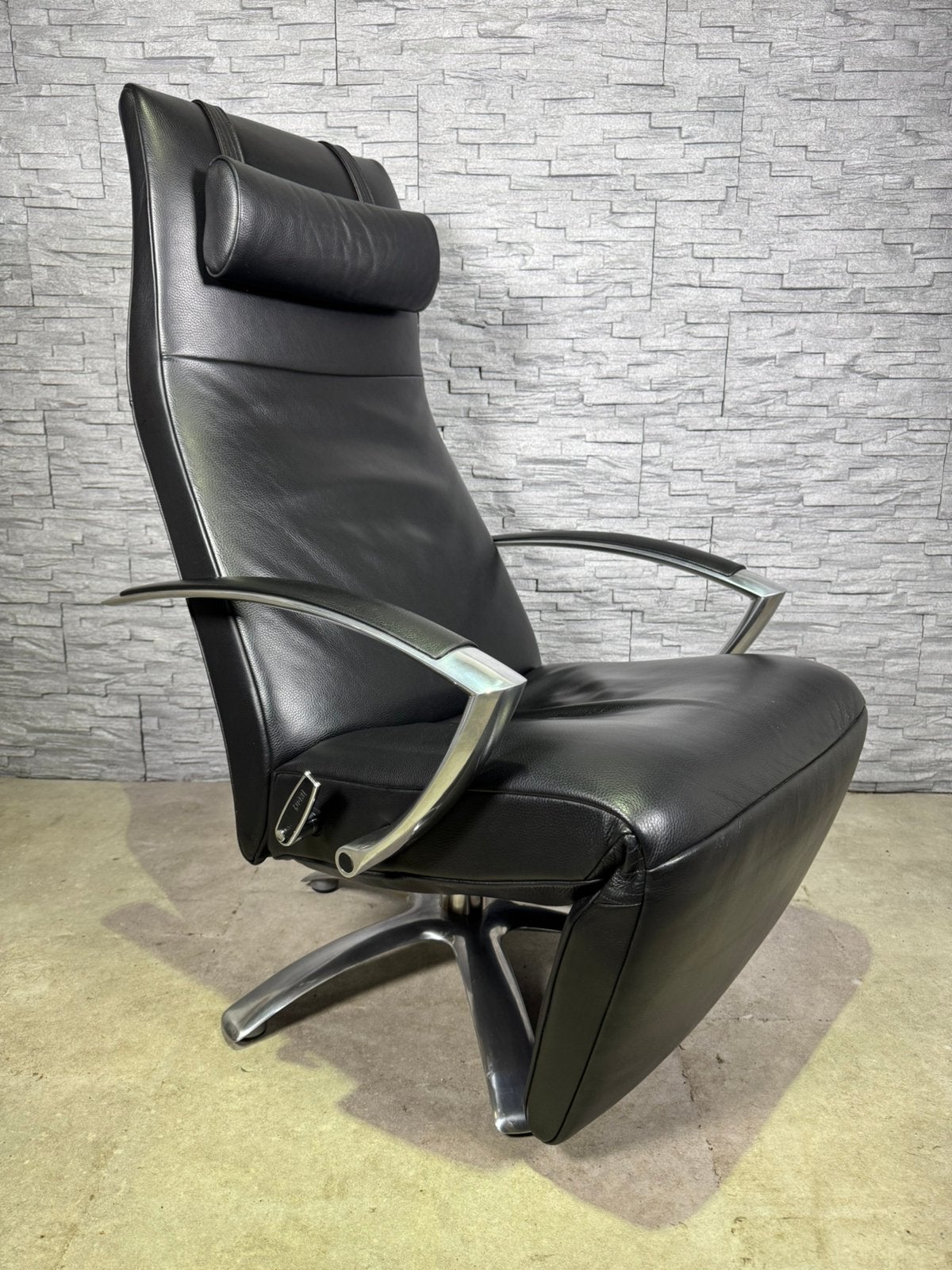 Jori Brainbuilder Medi 7760 Relaxfauteuil Zwart Leer, Huis en Inrichting, Gebruikt, Jori, Jori design, 75 tot 100 cm