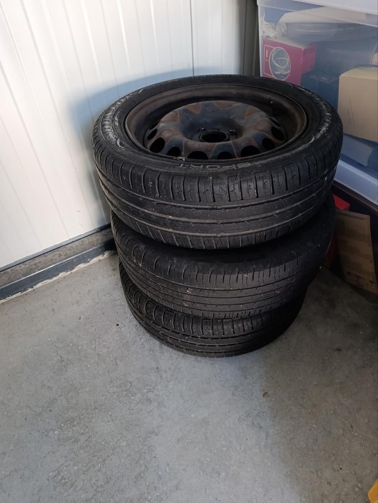 2 Velgen met banden 16 inch Citroën C3 Picasso  reservewiel, Auto-onderdelen, Banden en Velgen, Ophalen, Gebruikt, Velg(en), 16 inch
