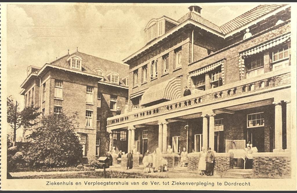 Dordrecht, zieken en verpleegstershuis, Verzamelen, Ansichtkaarten | Nederland, Ophalen of Verzenden, Voor 1920, Gelopen, Zuid-Holland