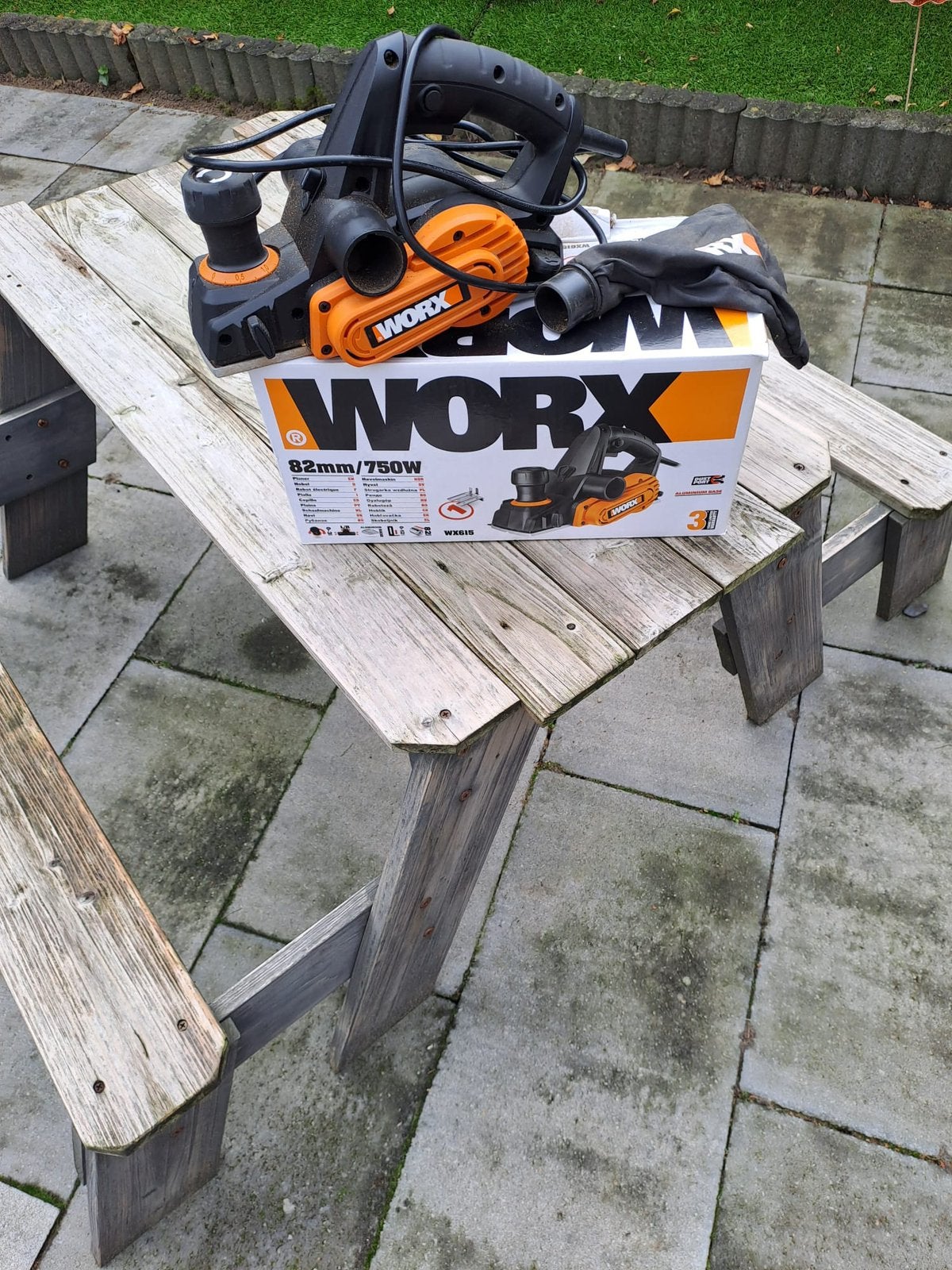 Worx schaafmachine wx615, Ophalen, Zo goed als nieuw, Minder dan 600 watt, 30 tot 70 mm