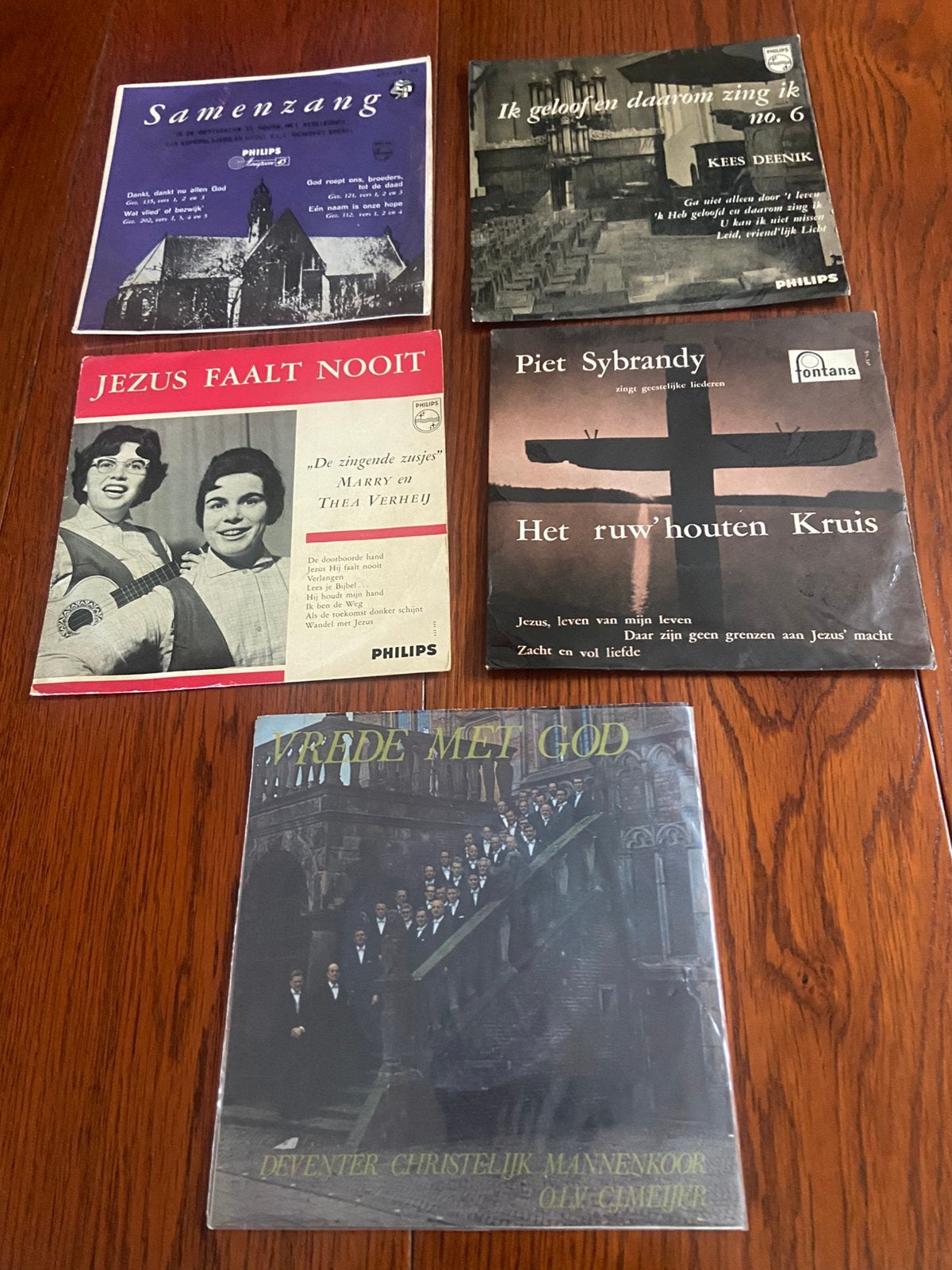 Vijf singles (christelijke liedjes) jaren ‘60, Ophalen of Verzenden, Gebruikt, Nederlandstalig, EP