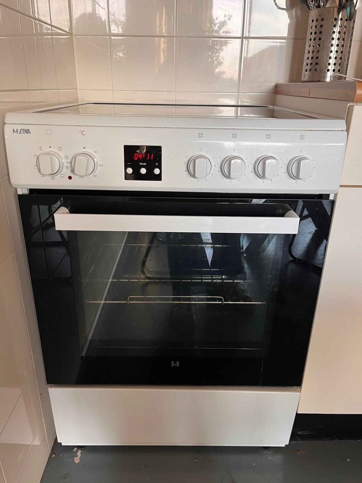 Etna Fornuis met Oven (FIV760WIT) - 4 Kookzones, Witgoed en Apparatuur, Ophalen, Gebruikt, Grill, 4 kookzones