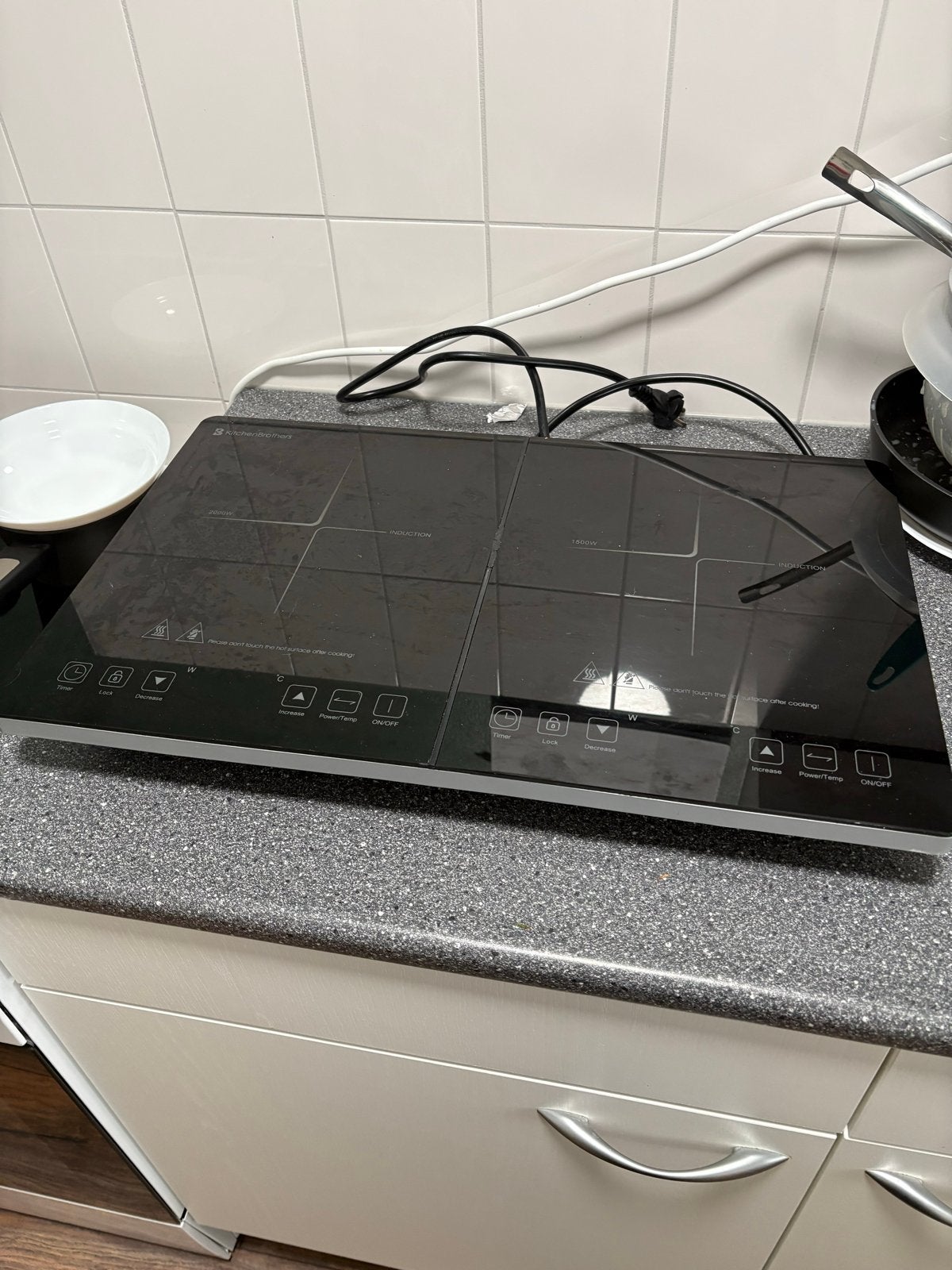 Draagbare inductiekookplaat met 2 zones, Ophalen, Gebruikt, 3 kookzones of minder, Inductie