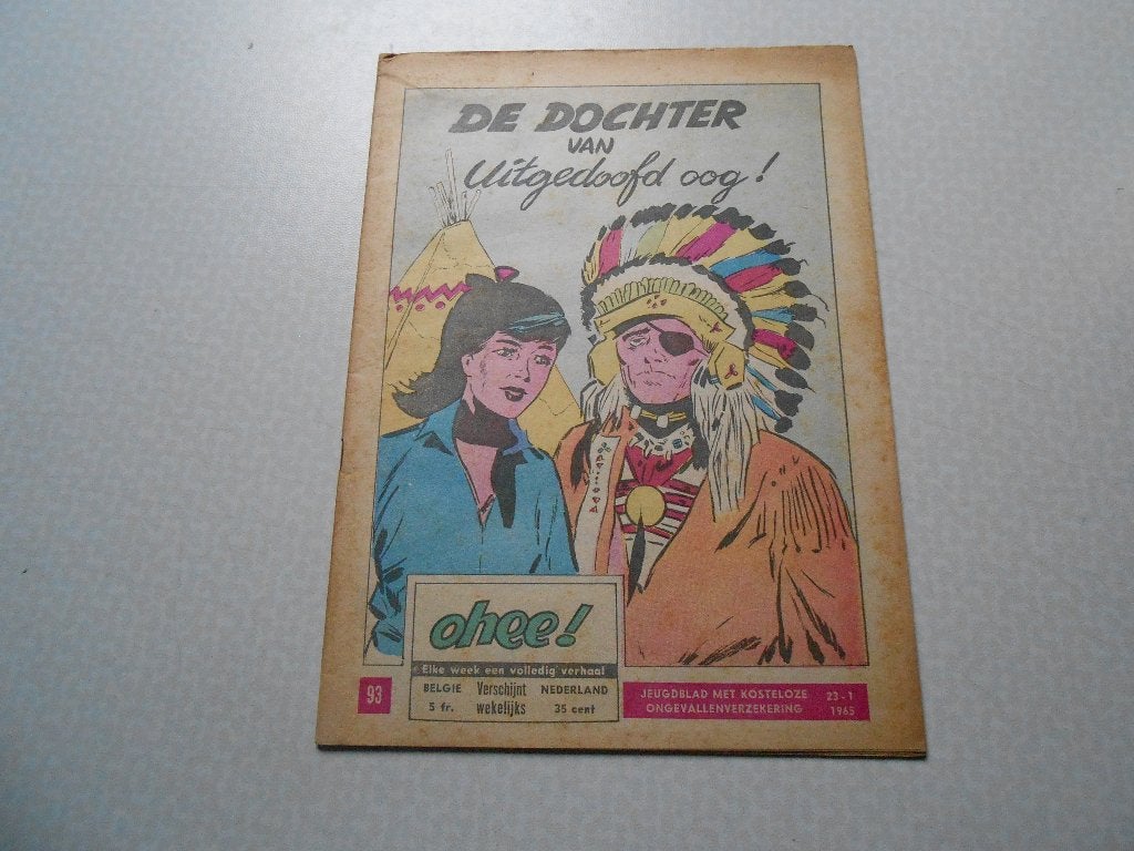 Ohee 93 De dochter van Uitgedoofd oog! 1965., Boeken, Stripboeken, Eén stripboek, Ophalen of Verzenden, Gelezen