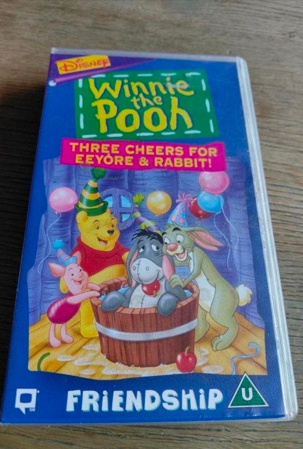 Disney Winnie the Pooh three cheers foe Eeyore & Rabbit vhs, Cd's en Dvd's, Gebruikt, Tekenfilm, Alle leeftijden, Ophalen of Verzenden
